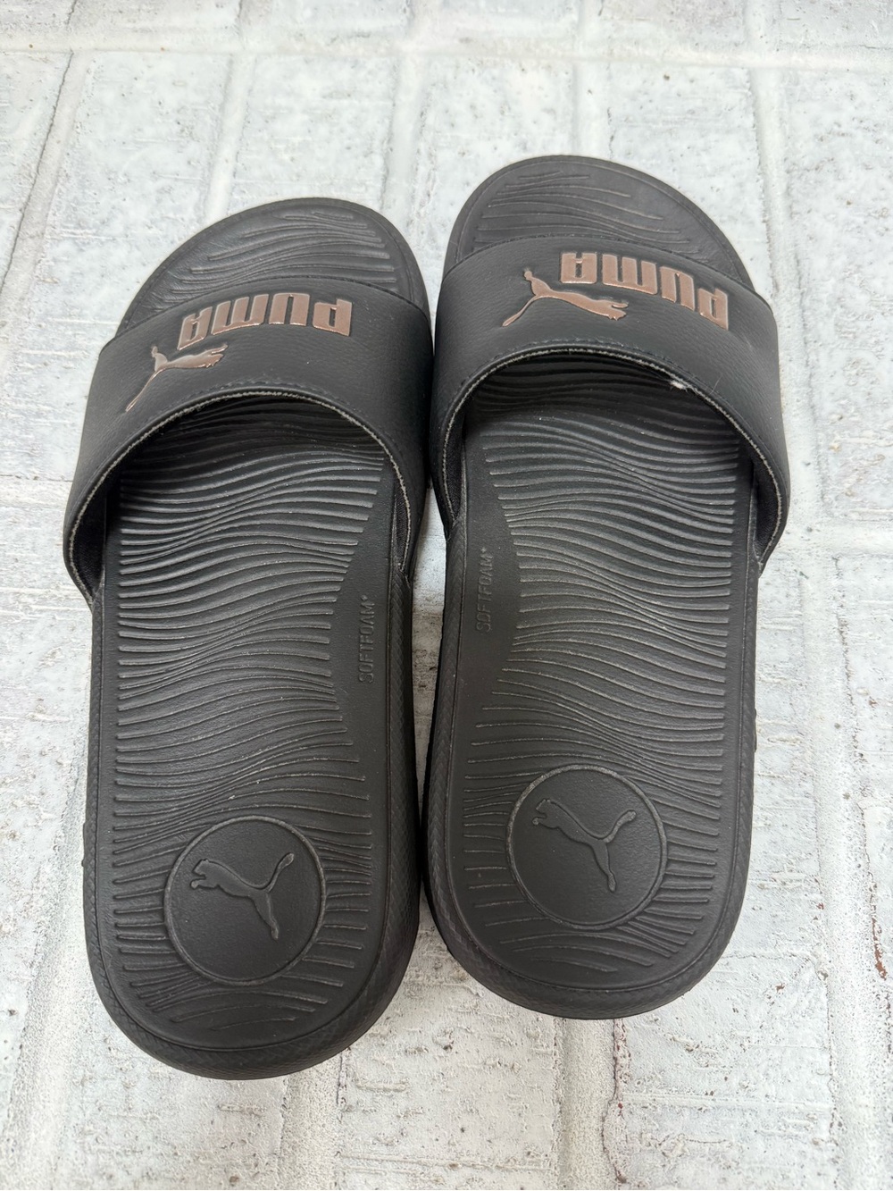 PUMA Womens Cool Cat 2.0 Slide Sandals in Black Rose Gold - Picture 6 of 8